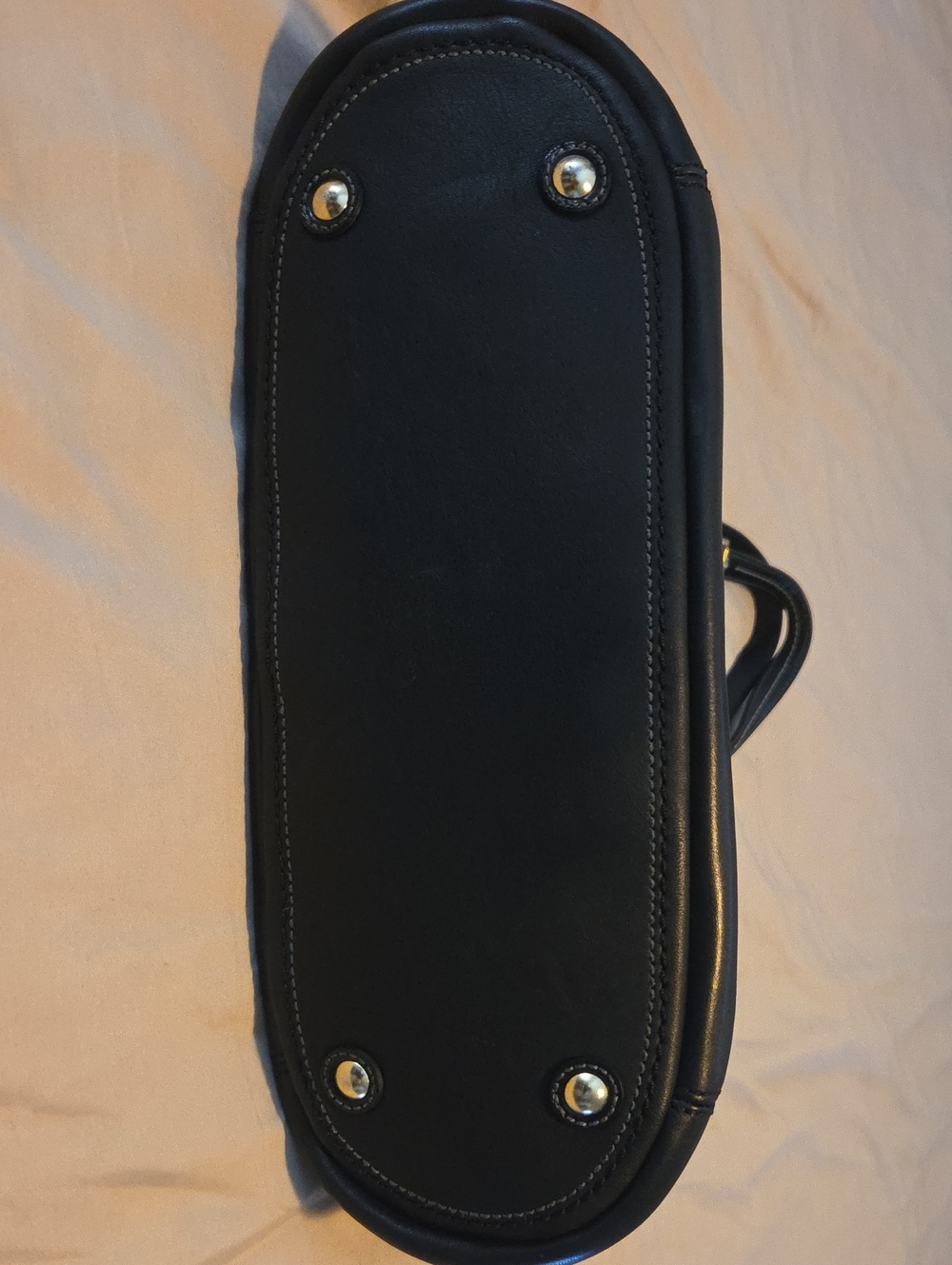 Coach Black Leather Shoulder Bag with Gold Hardware - Picture 6 of 6